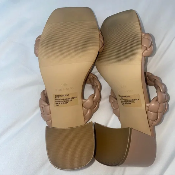 Madden Girl Tan Braided Slip On Heels 8.5 - Picture 4 of 6